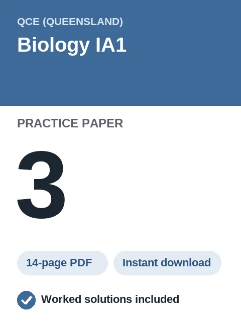 QCE Biology IA1 Practice Paper 3
