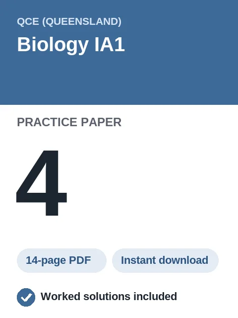 QCE Biology IA1 Practice Paper 4