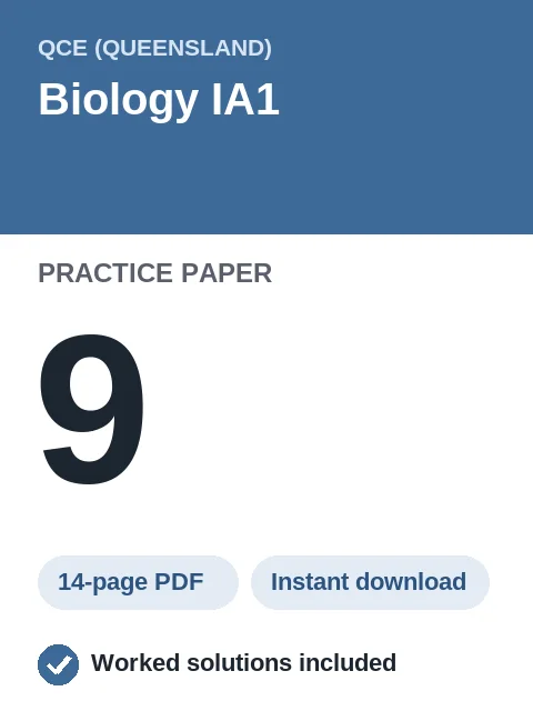 QCE Biology IA1 Practice Paper 9