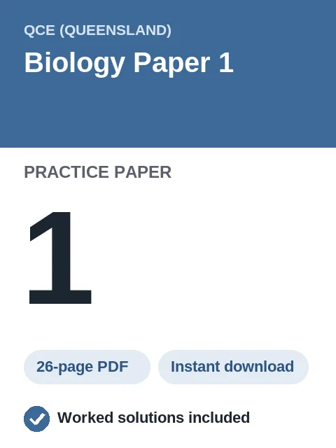 QCE Biology Paper 1 Practice Paper 1