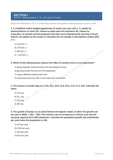 Questions preview