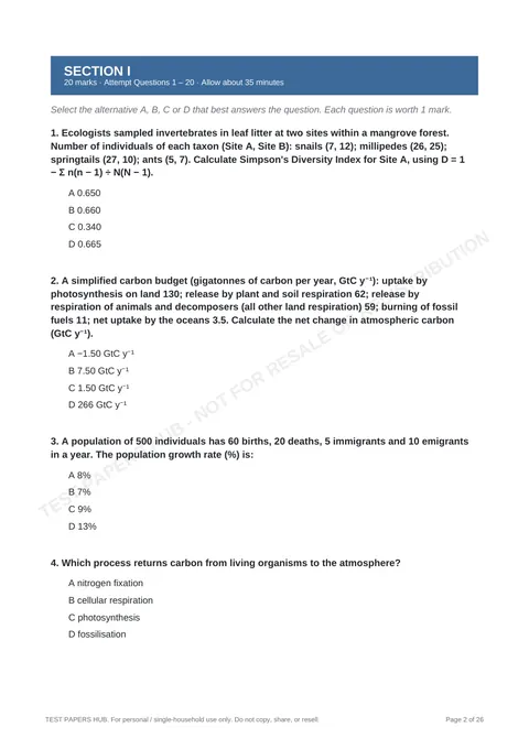Questions preview