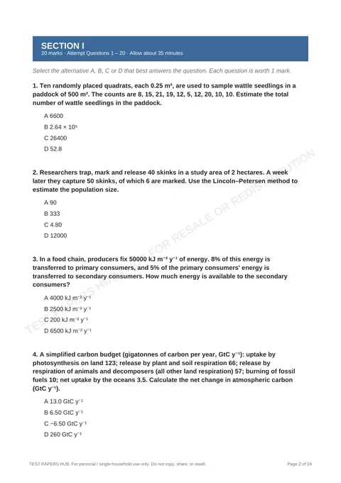 Questions preview