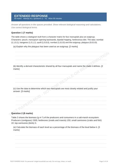 Questions preview