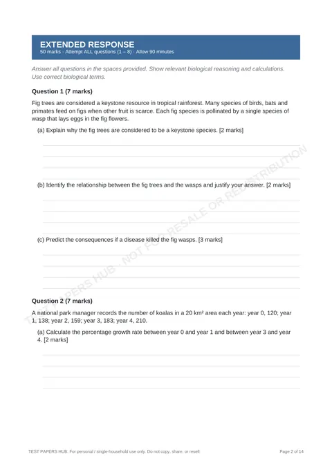 Questions preview