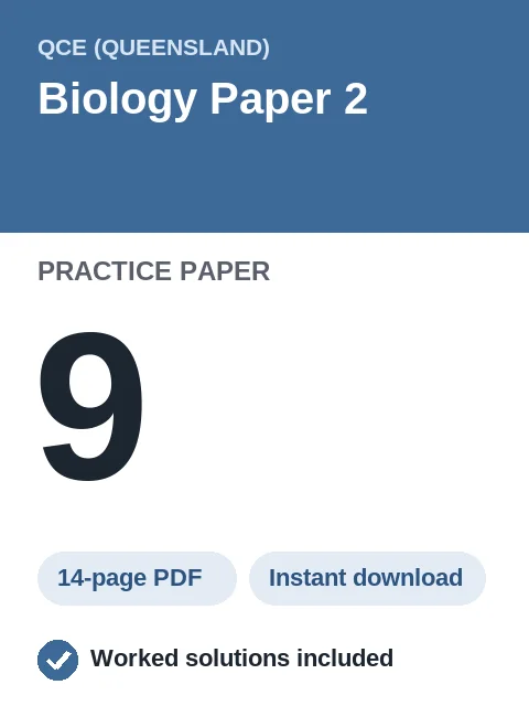 QCE Biology Paper 2 Practice Paper 9