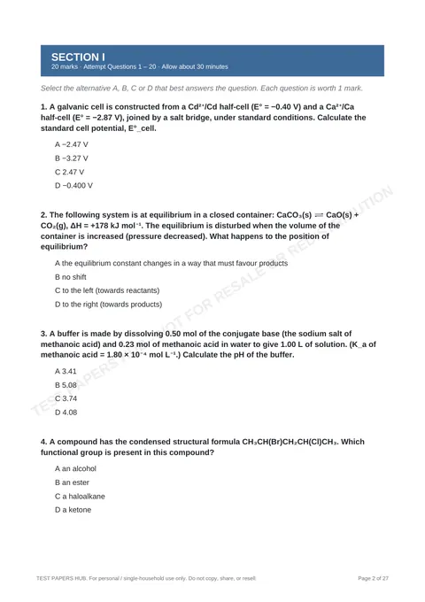 Questions preview