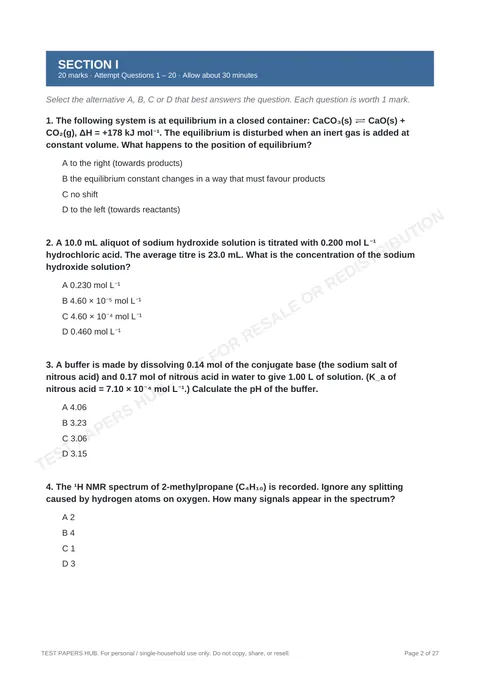 Questions preview