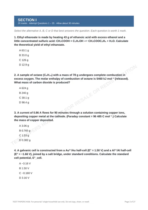 Questions preview
