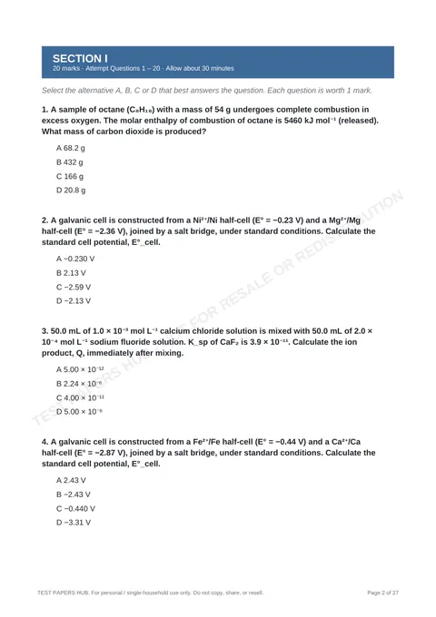 Questions preview