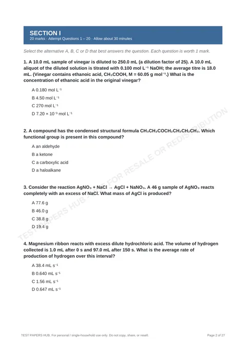 Questions preview