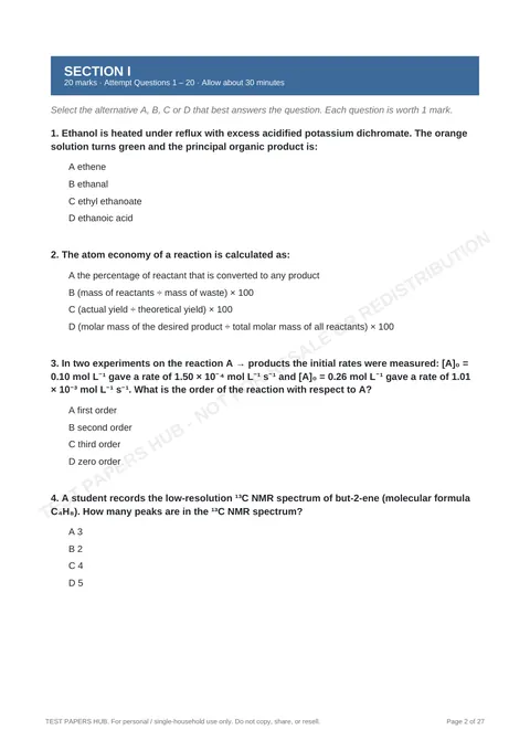 Questions preview