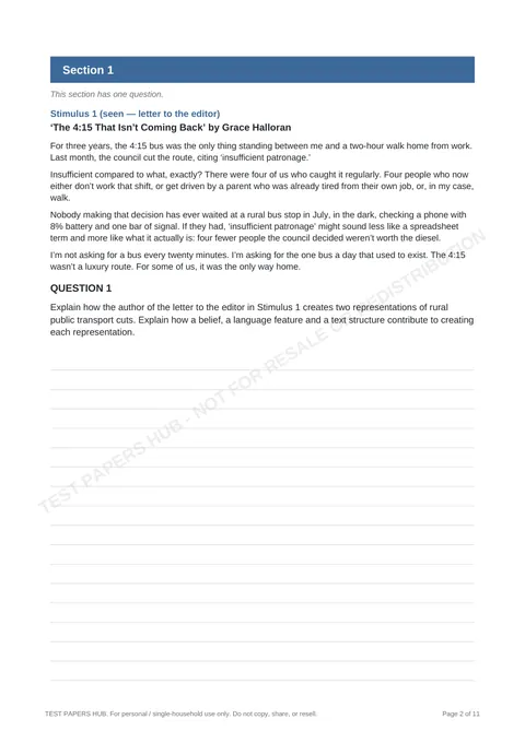 Questions preview