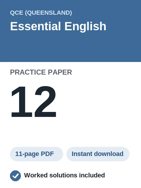 QCE Essential English Practice Paper 12