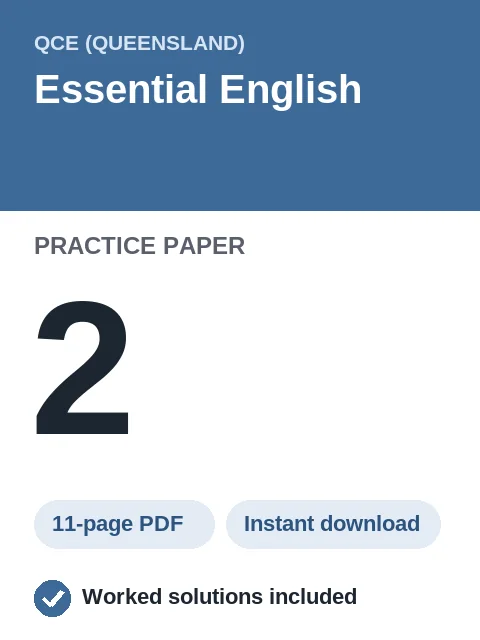 QCE Essential English Practice Paper 2