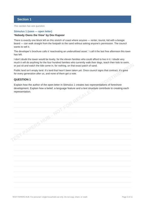 Questions preview
