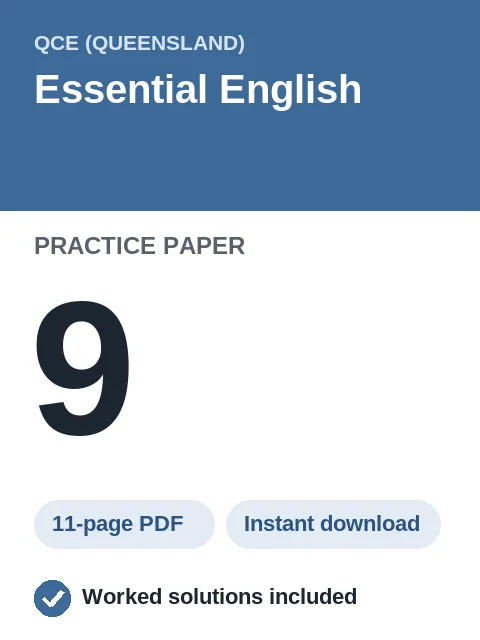 QCE Essential English Practice Paper 9