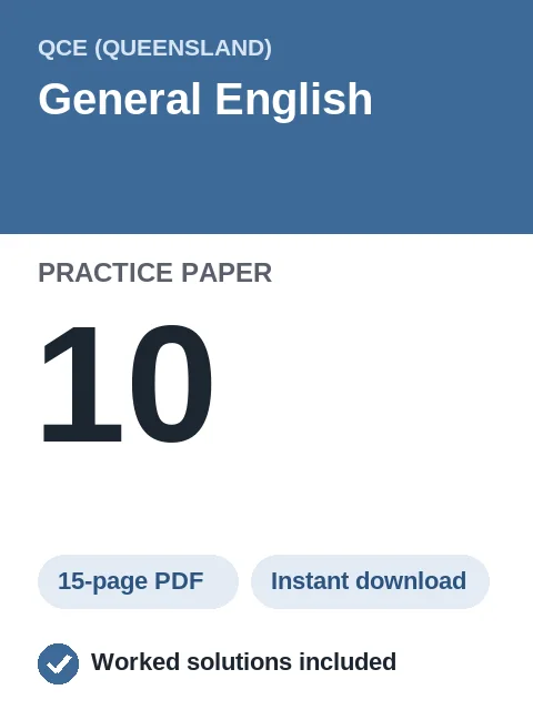 QCE General English Practice Paper 10