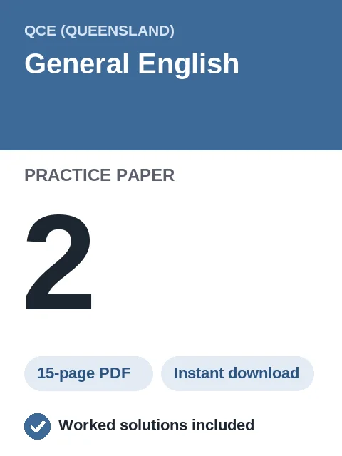 QCE General English Practice Paper 2
