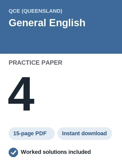 QCE General English Practice Paper 4