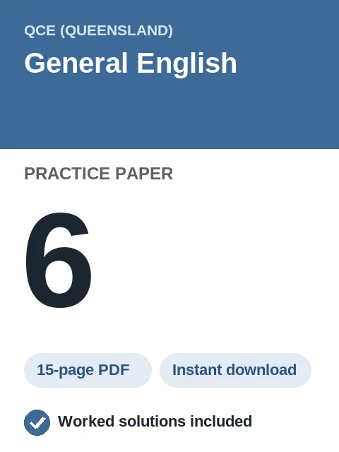 QCE General English Practice Paper 6