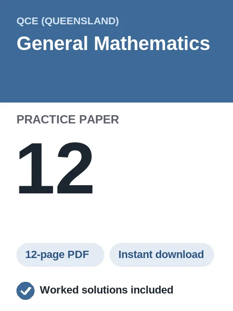 QCE General Mathematics Practice Paper 12