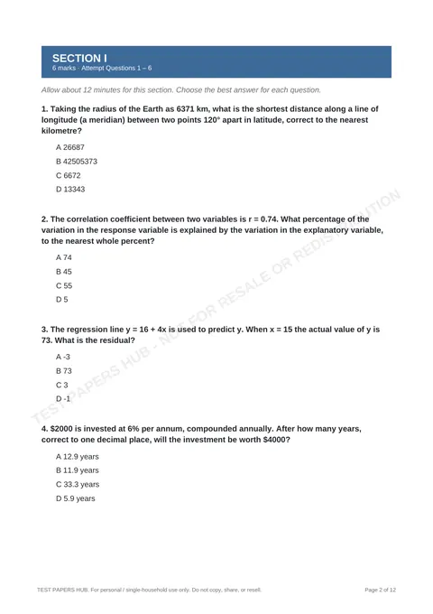 Questions preview
