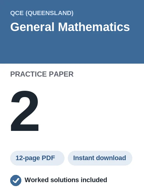 QCE General Mathematics Practice Paper 2