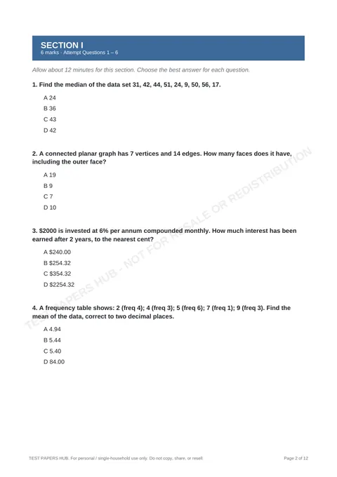Questions preview