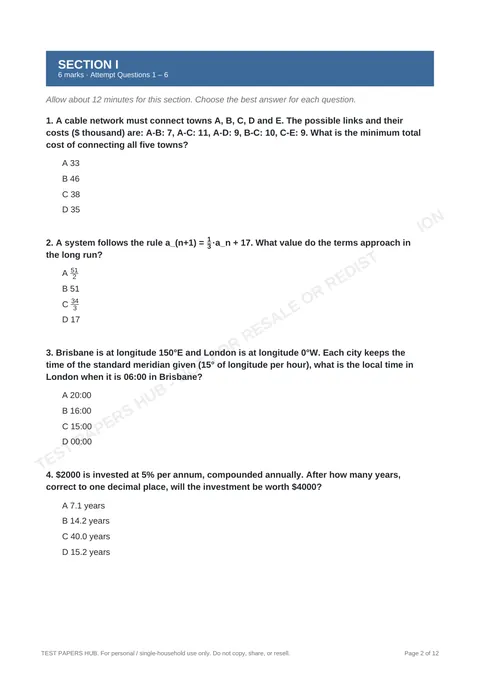 Questions preview