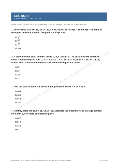 Questions preview