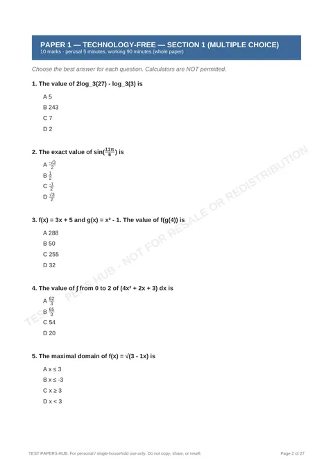 Questions preview