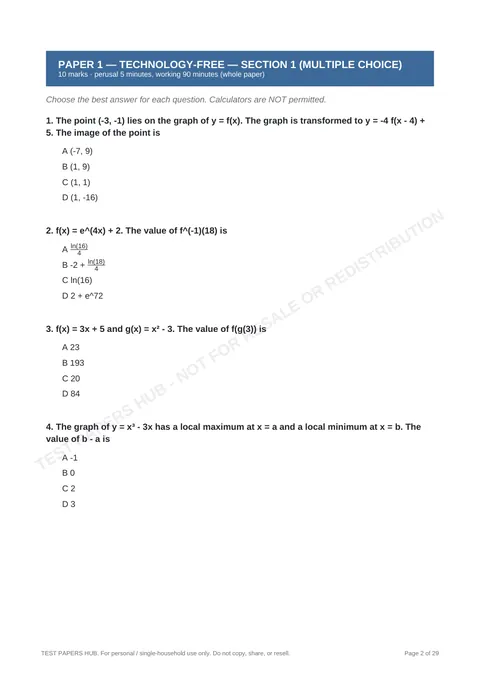 Questions preview