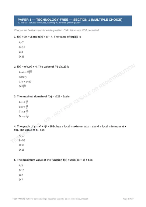 Questions preview