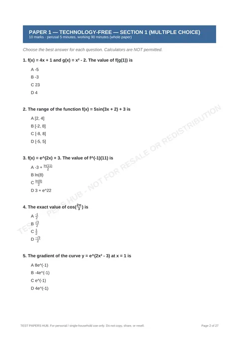 Questions preview