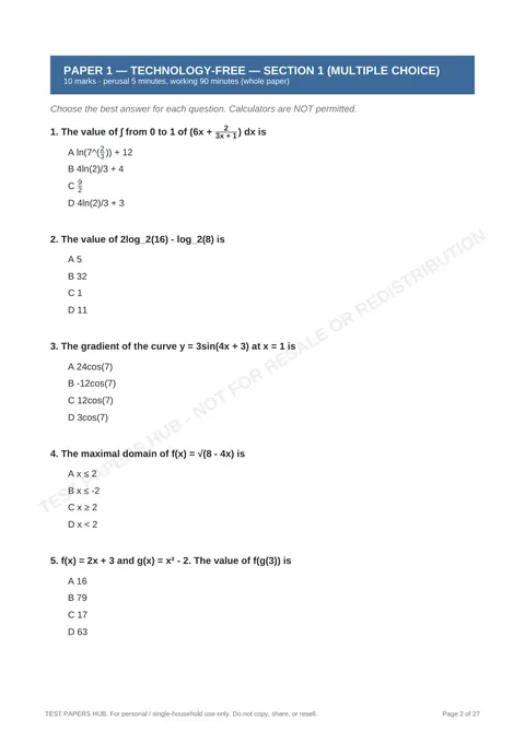 Questions preview