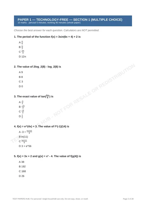 Questions preview