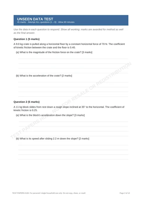 Questions preview