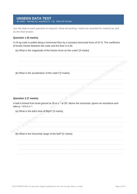 Questions preview