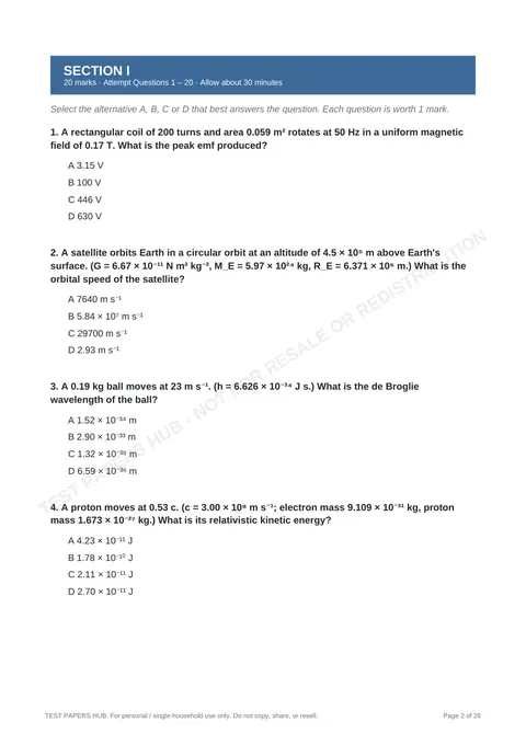 Questions preview