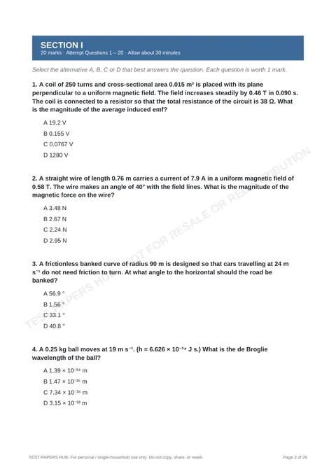 Questions preview