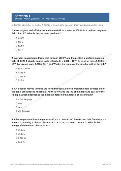 Questions preview