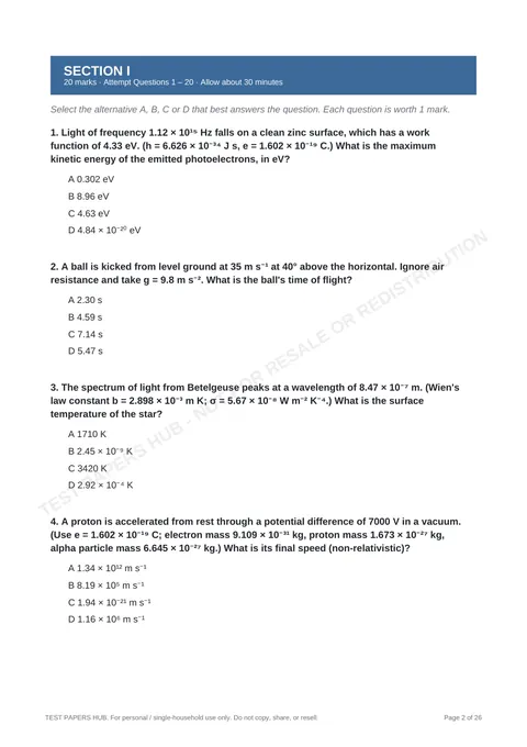 Questions preview