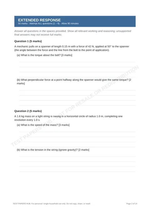 Questions preview