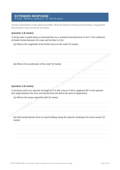 Questions preview