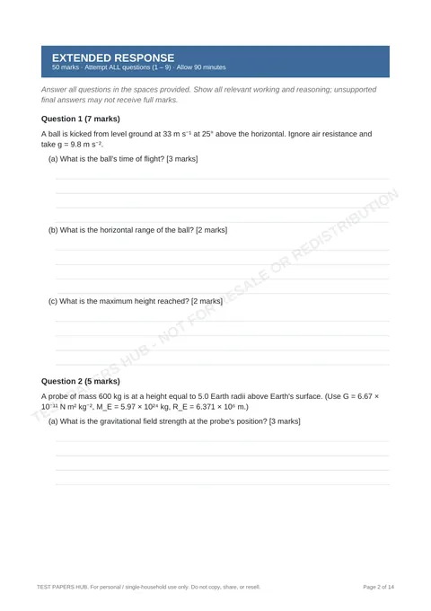 Questions preview