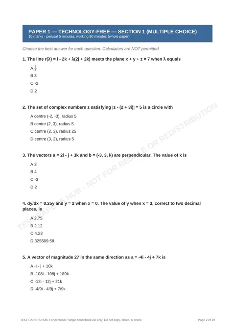 Questions preview