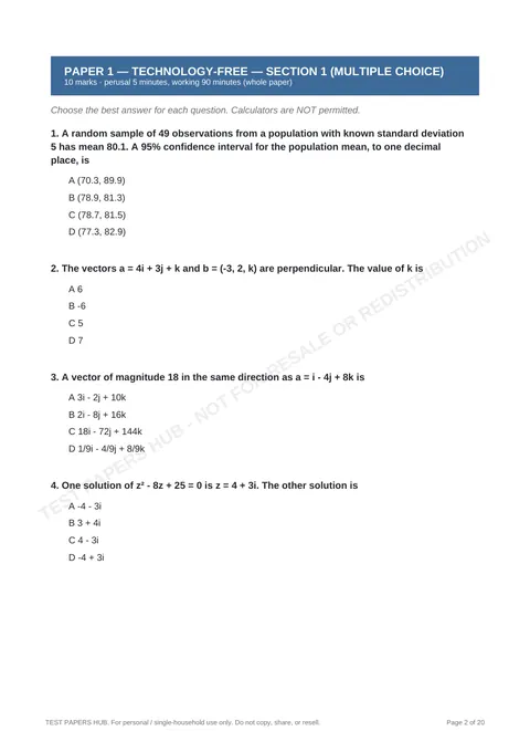 Questions preview