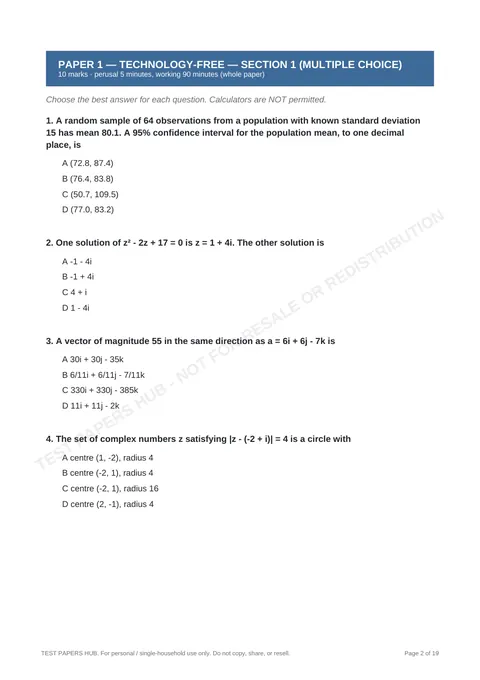 Questions preview