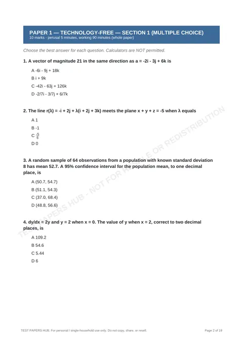 Questions preview